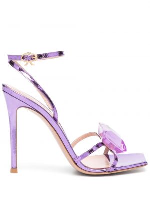 Kožené sandále Gianvito Rossi fialová