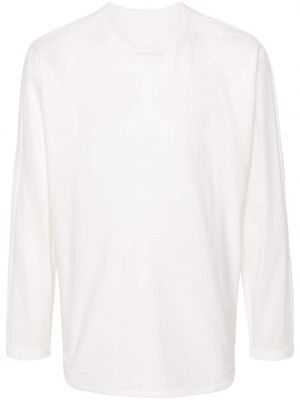 T-shirt manches longues en coton avec manches longues plissé Homme Plissé Issey Miyake blanc