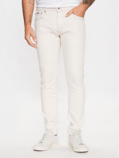 Skinny džíny Pepe Jeans bílé