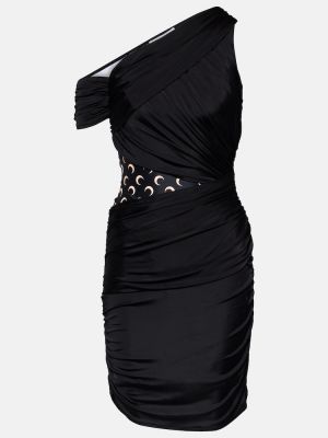Sukienka z dżerseju Marine Serre czarna