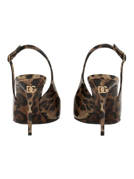 Calzado con estampado leopardo Dolce & Gabbana marrón