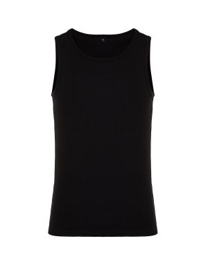 Αμάνικη μπλούζα σε στενή γραμμή Trendyol μαύρο