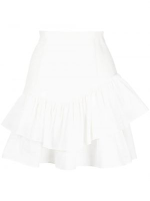 Φούστα mini με βολάν Tout A Coup λευκό
