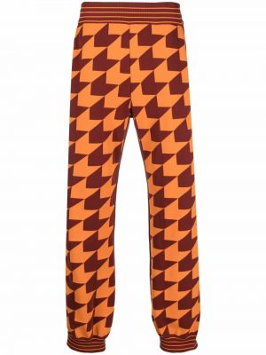 Pantalon de joggings à motif chevrons Marni orange