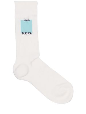 Bavlnené ponožky Casablanca biela