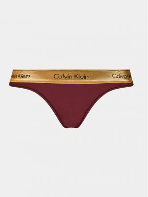 Slipy Calvin Klein Underwear bordowe
