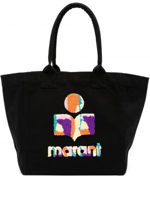Памучни шопинг чанта Isabel Marant черно