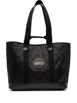 Nakupovalna torba s potiskom Gucci črna