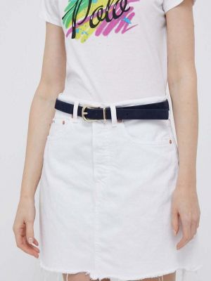 Džínová sukně Polo Ralph Lauren bílé