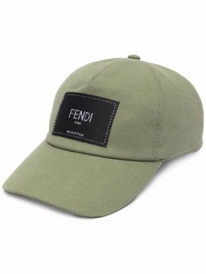 Kepurė su snapeliu Fendi žalia