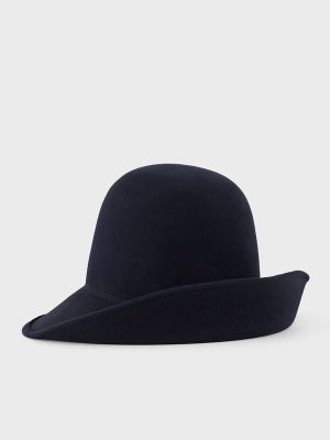 Sombrero de fieltro Emporio Armani azul