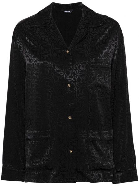 Bluză lungă din jacard Just Cavalli negru