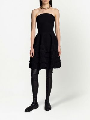 Pletené šaty s třásněmi Proenza Schouler černé