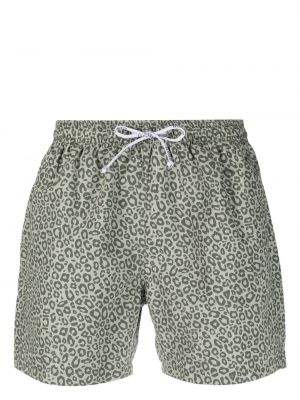 Kratke hlače s printom s leopard uzorkom Closed zelena