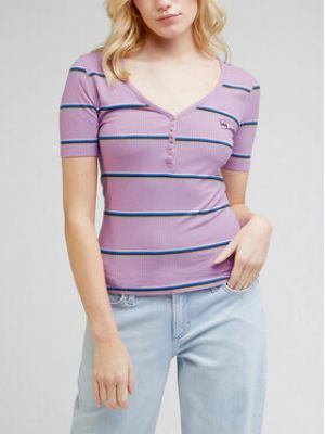 Slim fit tričko Lee fialové