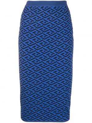 Fustă tricotate Versace albastru