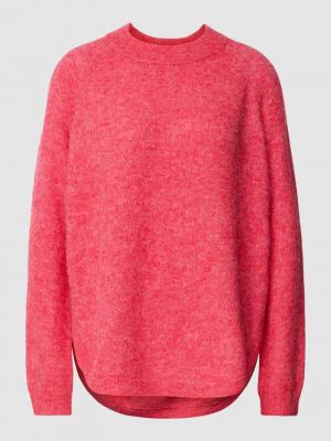 Dzianinowy sweter w jednolitym kolorze Msch Copenhagen czerwony