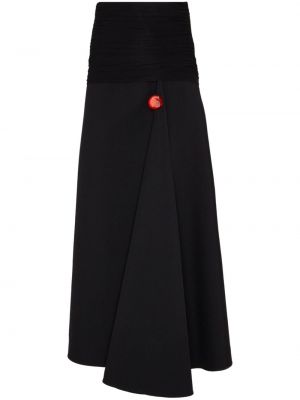 Vlnená sukňa Ferragamo čierna