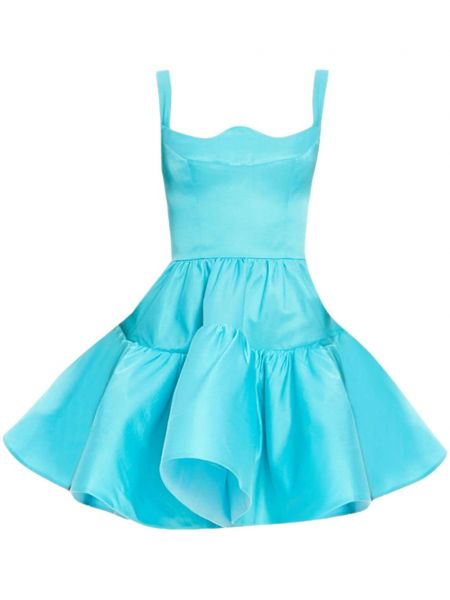 Βαμβακερή κοκτέιλ φόρεμα Leo Lin μπλε