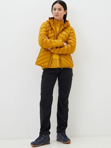 Утепленная демисезонная куртка Haglöfs желтая