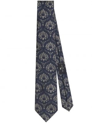 Cravată de mătase din jacard Etro albastru