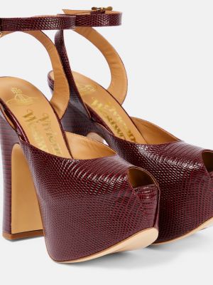 Туфли-лодочки Vargas с тиснением под крокодила Vivienne Westwood коричневый