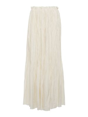 Plisovaná dlhá sukňa Khaite biela