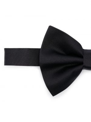 Šilkinis kaklaraištis su lankeliu Emporio Armani juoda