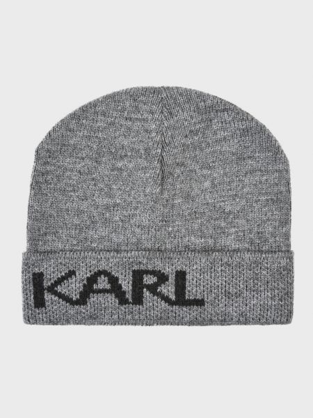 Серая шапка Karl Lagerfeld