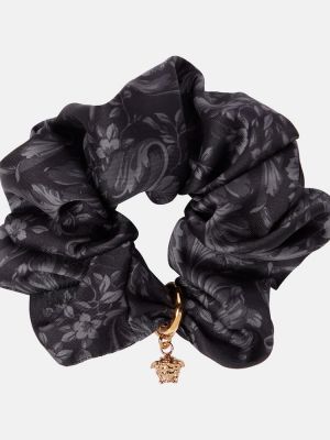 Сатенена вратовръзка Versace черно