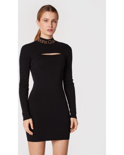 Calvin Klein Jeans Kötött ruha J20J219872 Fekete Slim Fit