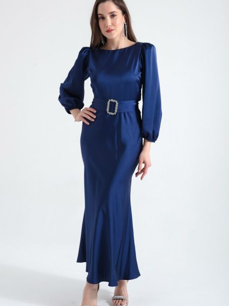 Saténové večerné šaty Lafaba modrá
