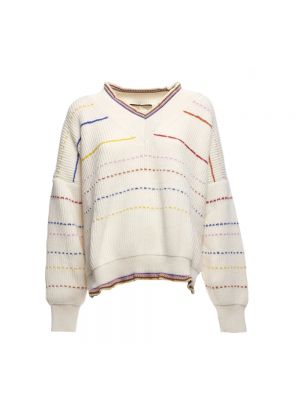 Dzianinowy sweter Akep biały