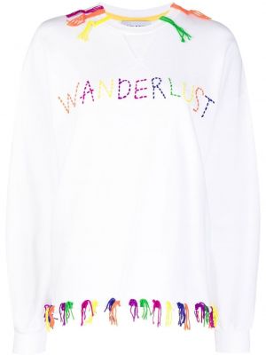 Brodert sweatshirt Mira Mikati hvit