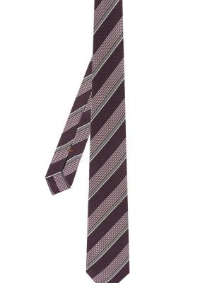 Шелковый галстук Zegna Couture фиолетовый