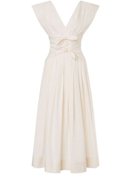 Μίντι φόρεμα με λαιμόκοψη v Philosophy Di Lorenzo Serafini λευκό