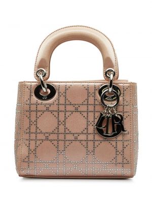 Krištáľová nákupná taška Christian Dior ružová