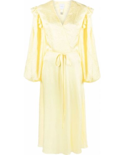 Μίντι φόρεμα Patou κίτρινο