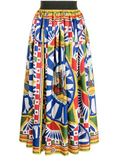 Suknja s printom Dolce & Gabbana plava