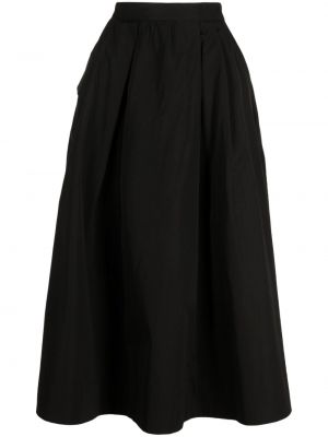 Asymetrická midi sukňa s výšivkou Shiatzy Chen čierna