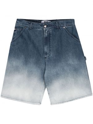 Shorts en jean à motif dégradé Msgm bleu