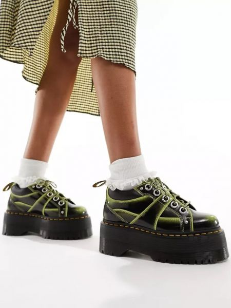 Туфли с потертостями Dr Martens черные