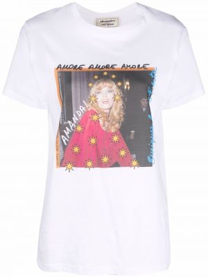 T-krekls ar apdruku Alessandro Enriquez balts