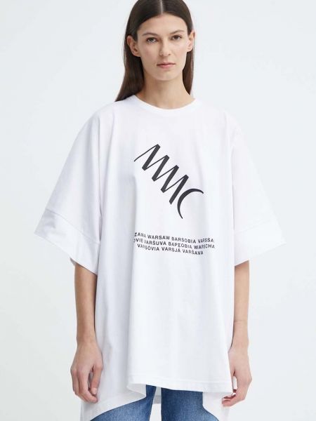 Biała koszulka bawełniana Mmc Studio