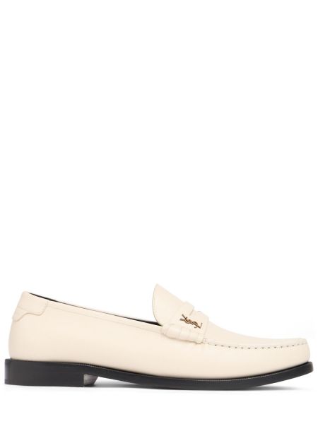 Loafers i läder Saint Laurent