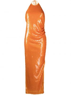 Sukienka wieczorowa z cekinami Ronny Kobo pomarańczowa
