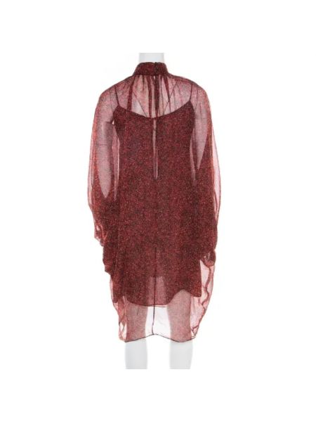Retro seiden kleid Yves Saint Laurent Vintage rot