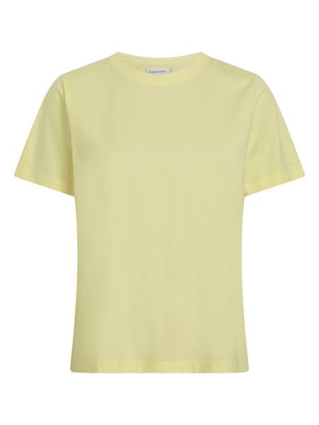 Хлопковая футболка Calvin Klein желтая