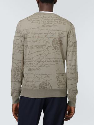 Sweter wełniany Berluti beżowy