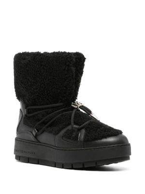 Kožené sněžné boty Tommy Hilfiger černé